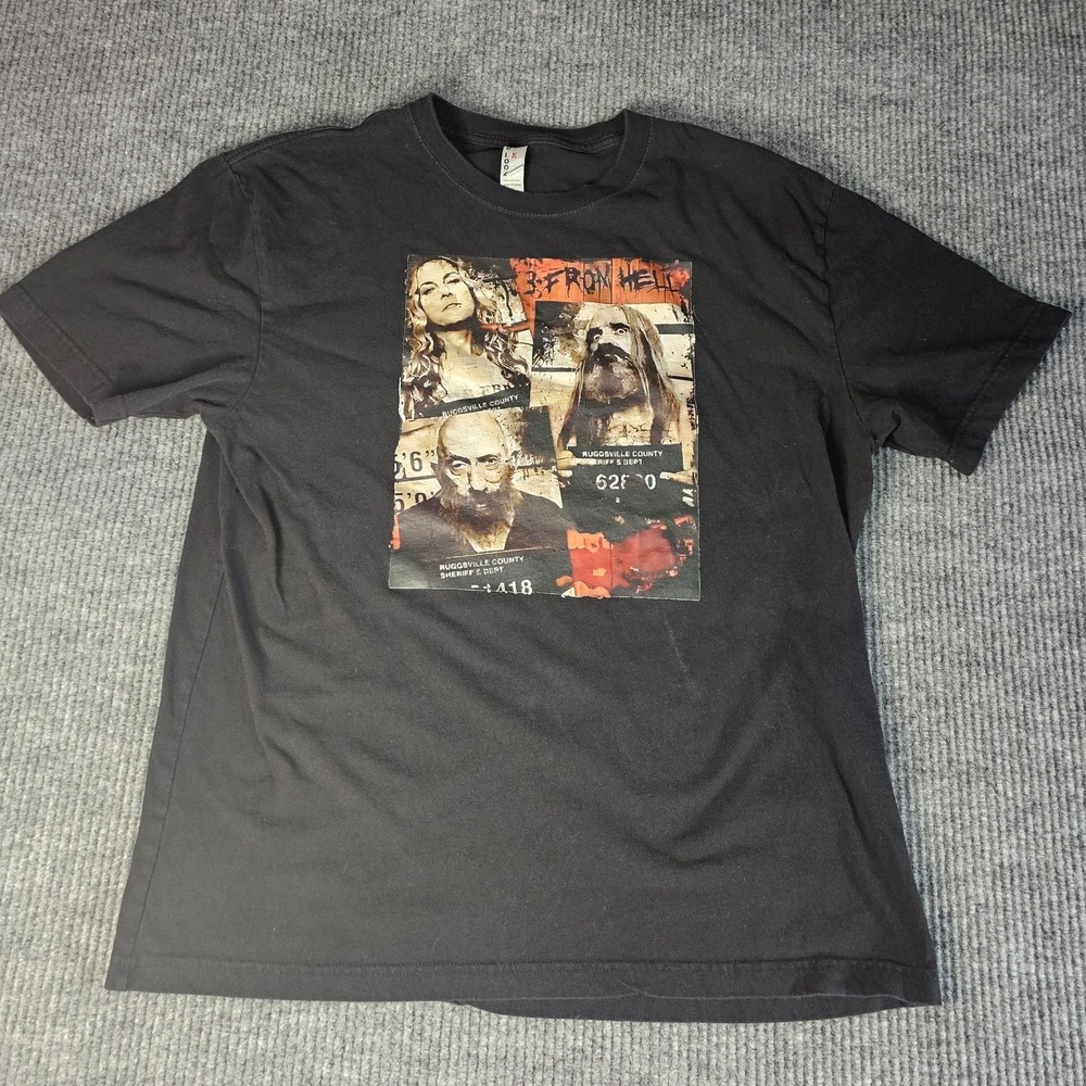 3 From Hell Shirt Mens XL Black Horror Movie Mugshot Graphic Tee NU Look